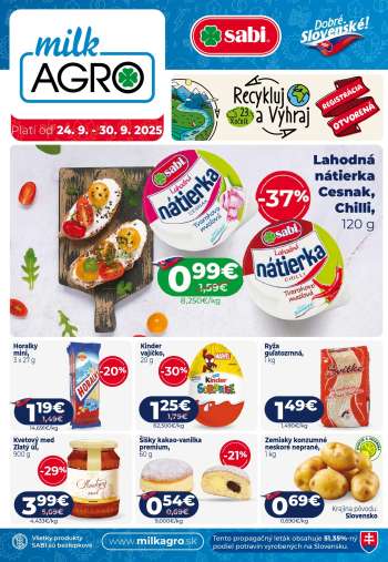 Leták Milk AGRO - 24.9.2025 - 30.9.2025.