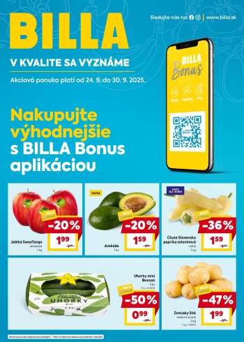 Leták Billa - 24.9.2025 - 30.9.2025.