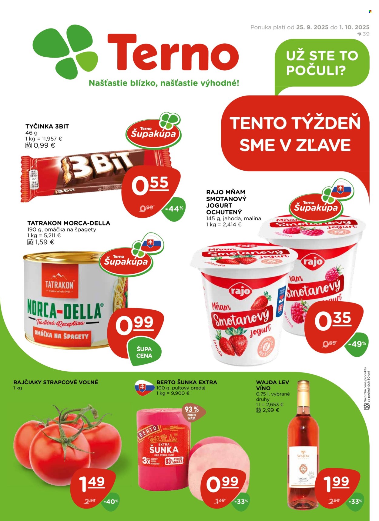 Leták Terno - 26.9.2025 - 1.10.2025. Strana 1