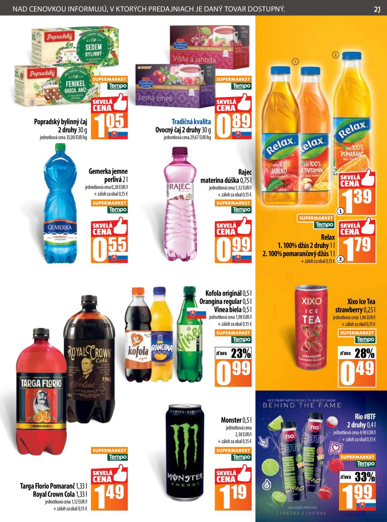 Leták COOP Jednota - 25.9.2025 - 1.10.2025. Strana 21