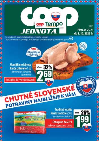 Leták COOP Jednota - 25.9.2025 - 1.10.2025.