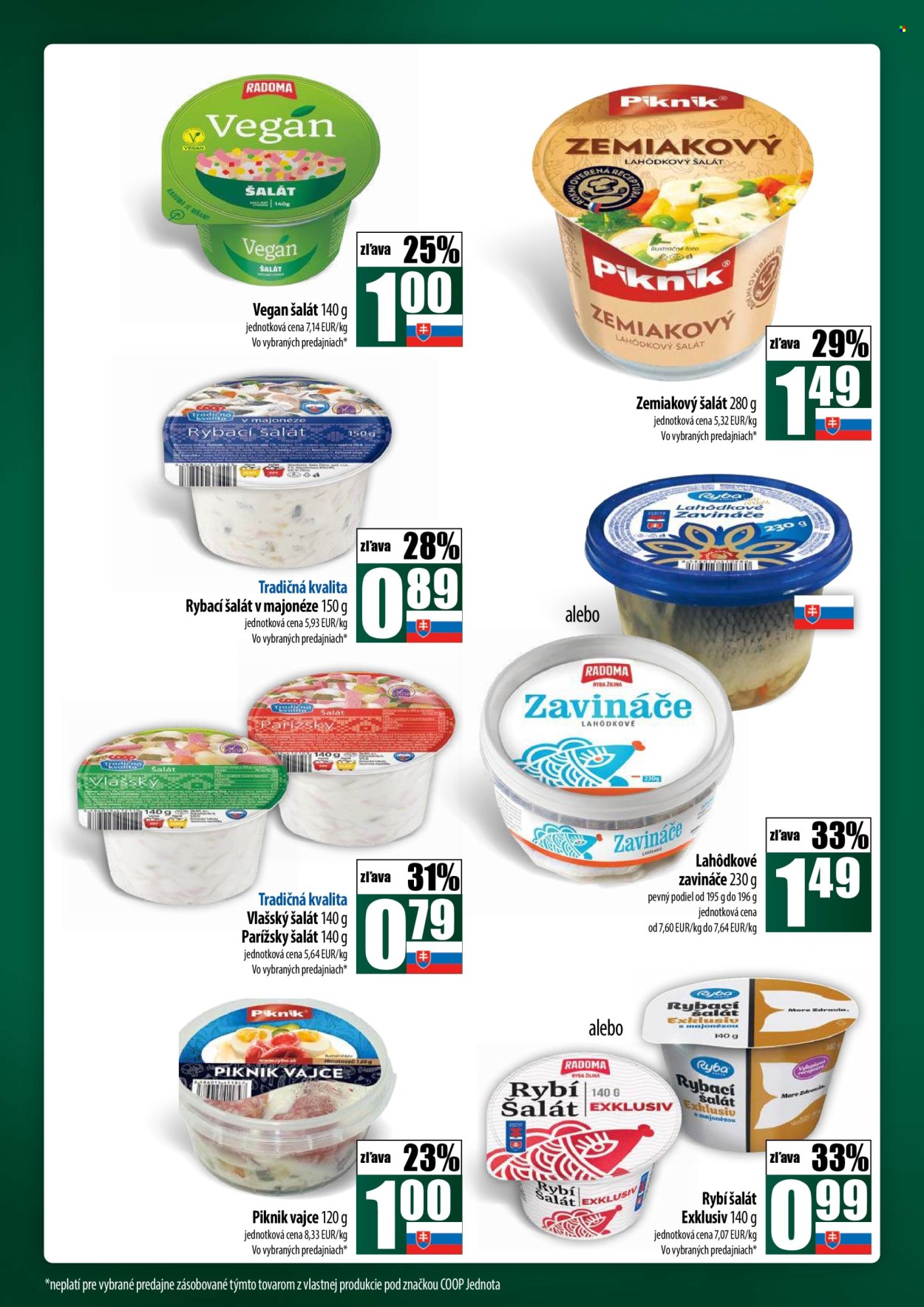 Leták COOP Jednota - 25.9.2025 - 1.10.2025. Strana 20