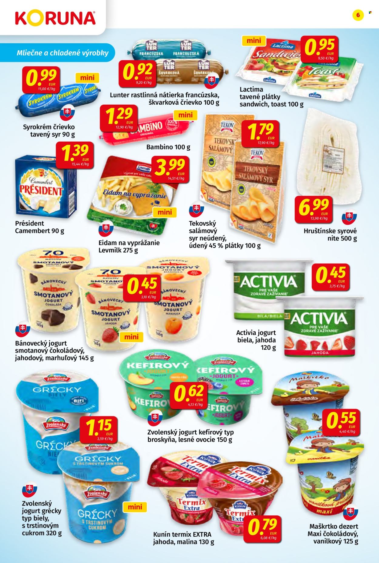 Leták Potraviny KORUNA - 26.9.2025 - 8.10.2025. Strana 6