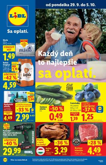 Leták Lidl - 29.9.2025 - 5.10.2025.