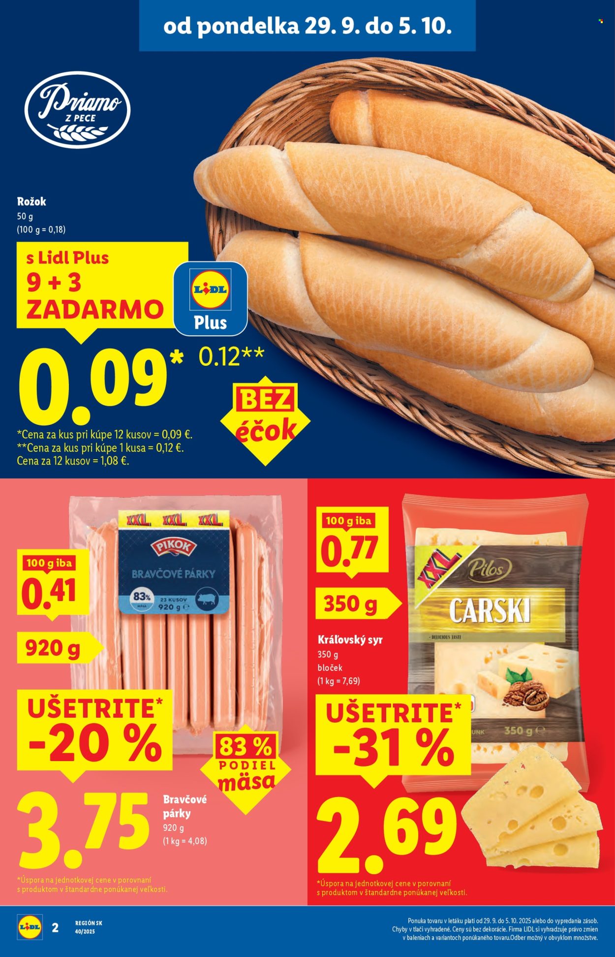 Leták Lidl - 29.9.2025 - 5.10.2025. Strana 2