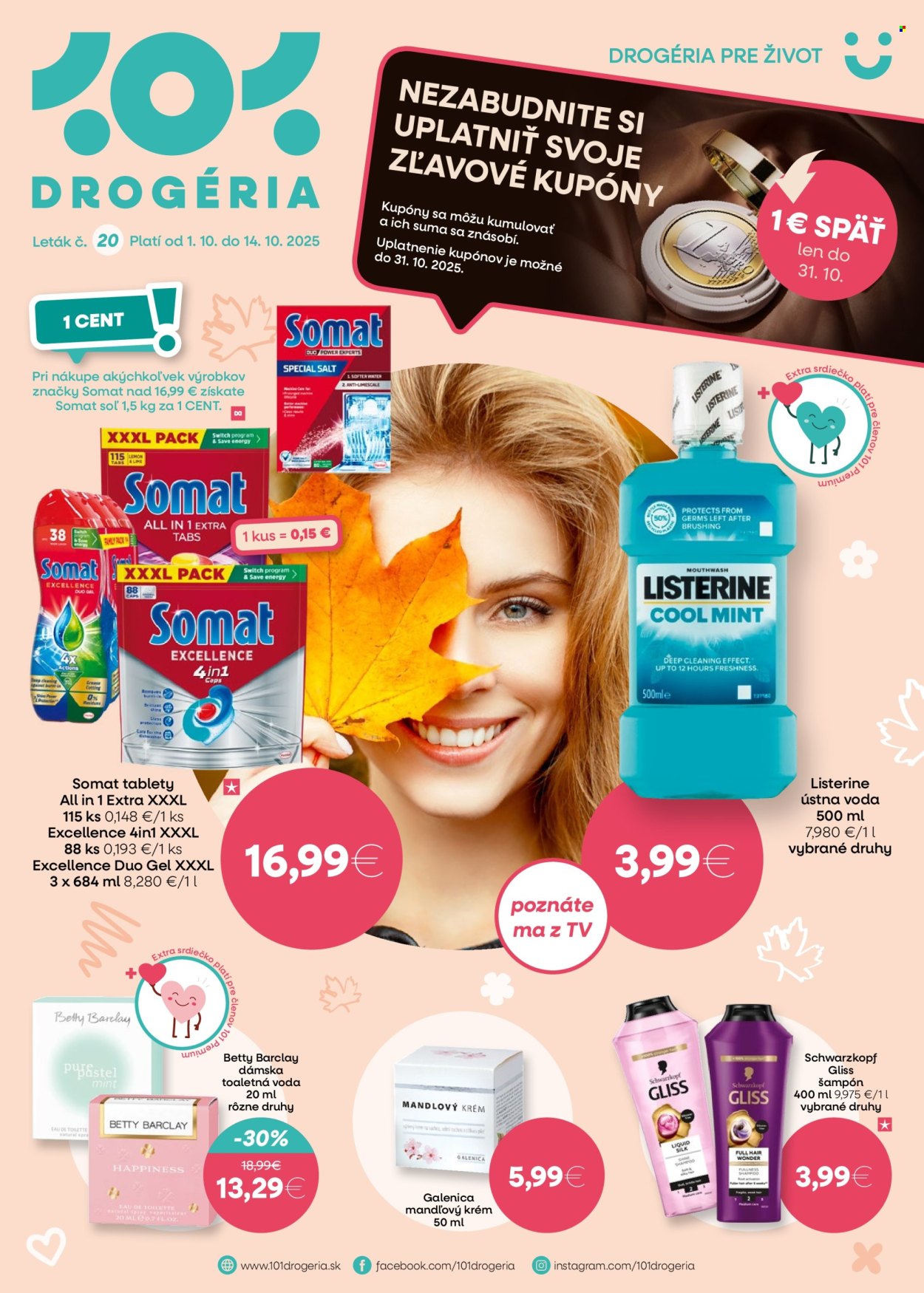 Leták 101 Drogerie - 1.10.2025 - 14.10.2025. Strana 1