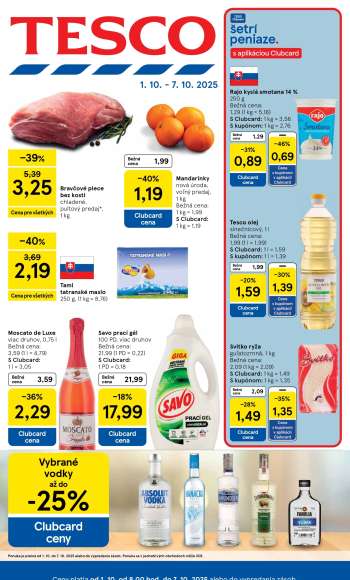 Leták TESCO - 1.10.2025 - 7.10.2025.
