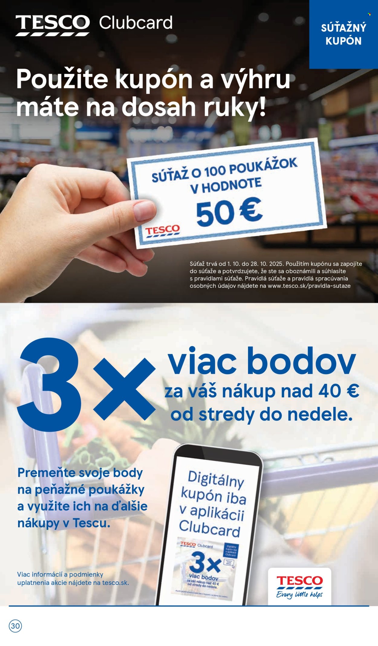 Leták TESCO - 1.10.2025 - 7.10.2025. Strana 30