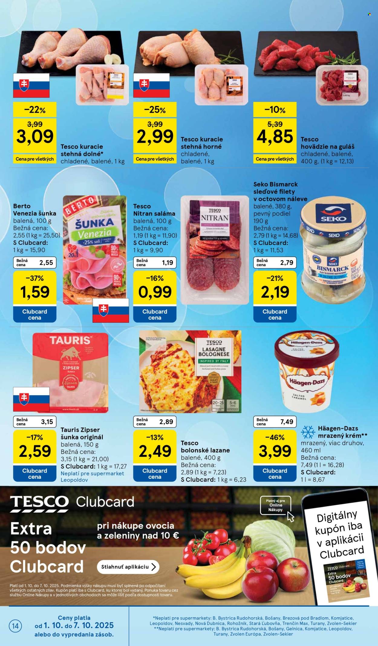Leták TESCO supermarket - 1.10.2025 - 7.10.2025. Strana 14