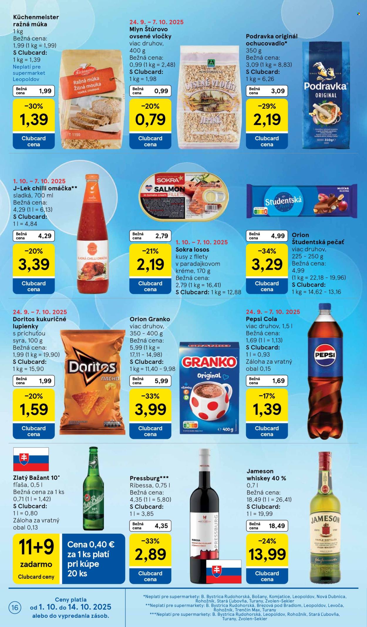 Leták TESCO supermarket - 1.10.2025 - 7.10.2025. Strana 16