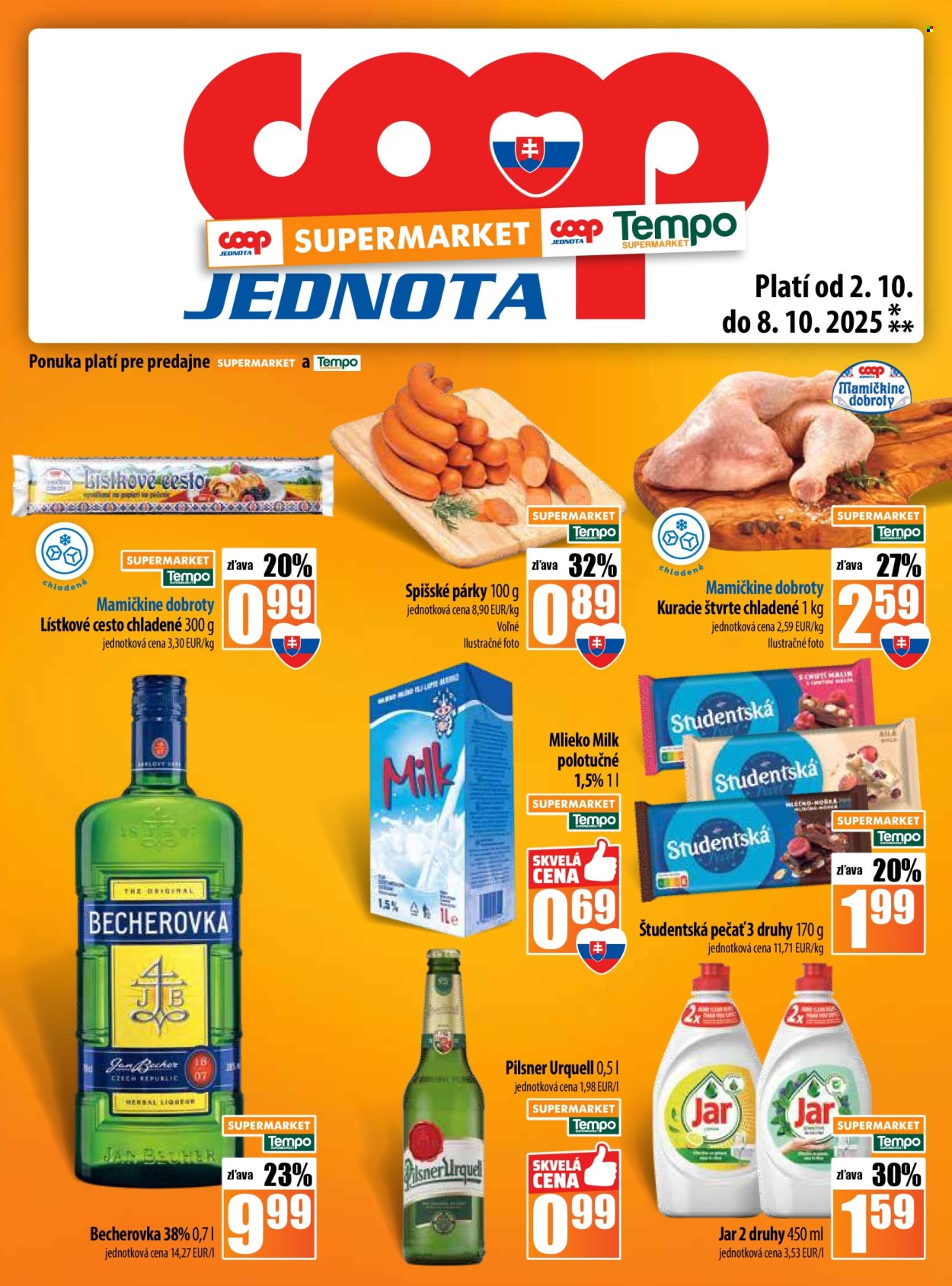 Leták COOP Jednota - 2.10.2025 - 8.10.2025. Strana 13