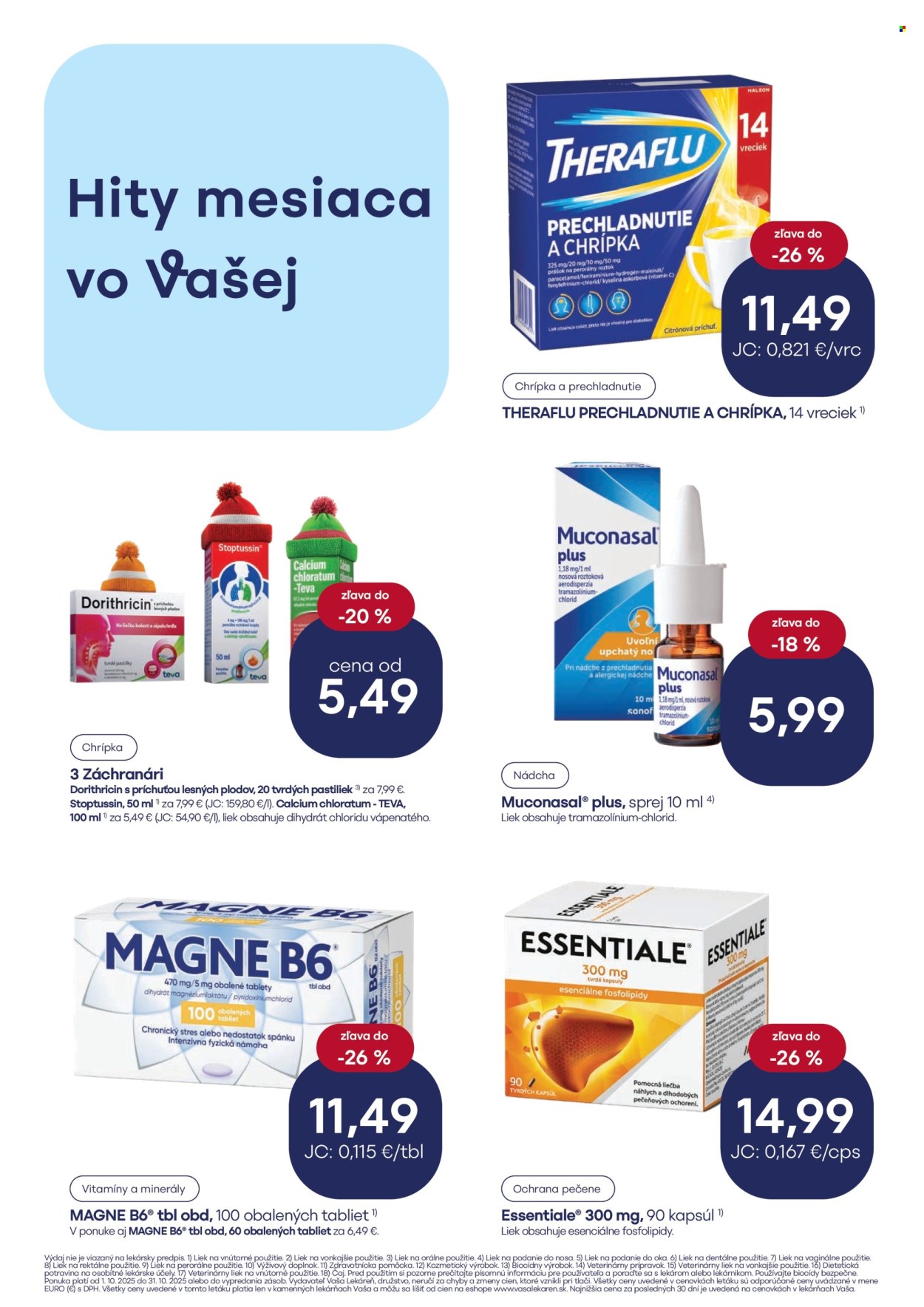 Leták Vaša lekáreň - 1.10.2025 - 31.10.2025. Strana 2