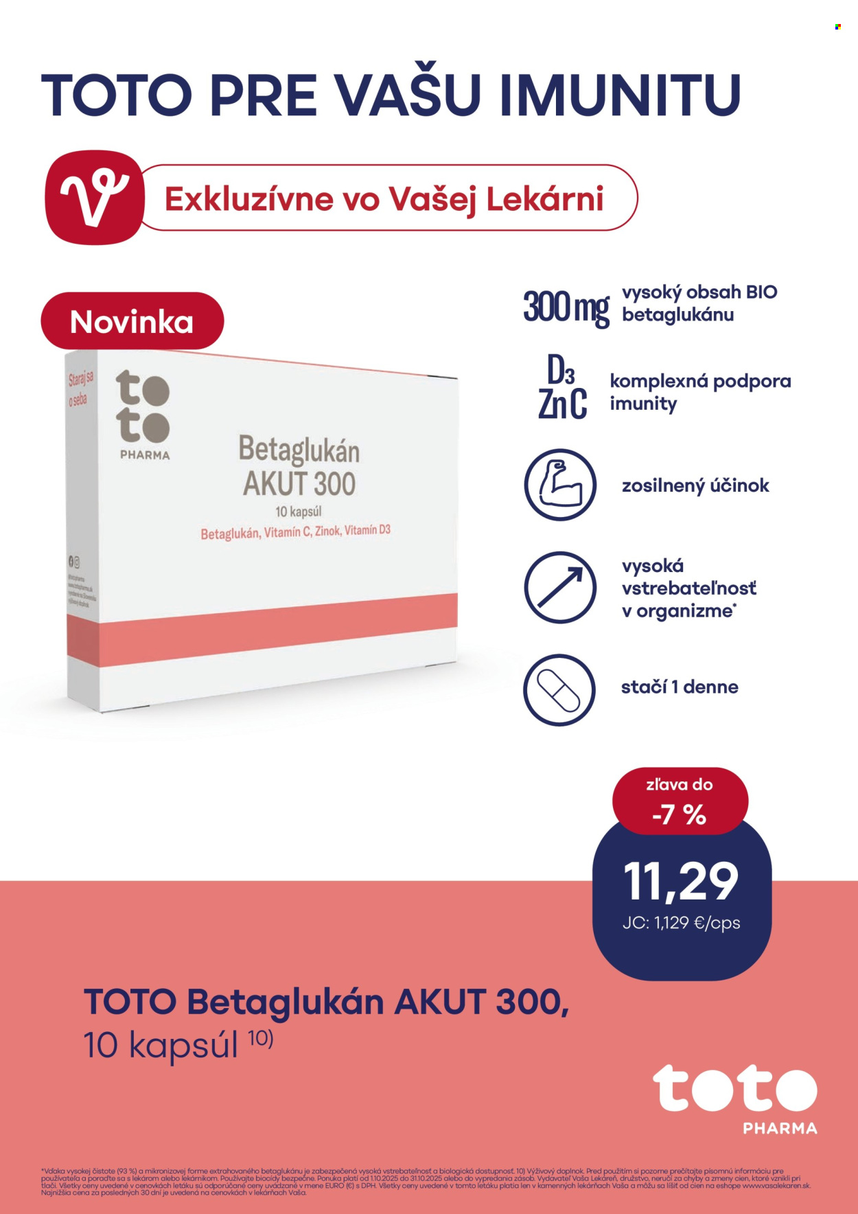 Leták Vaša lekáreň - 1.10.2025 - 31.10.2025. Strana 4