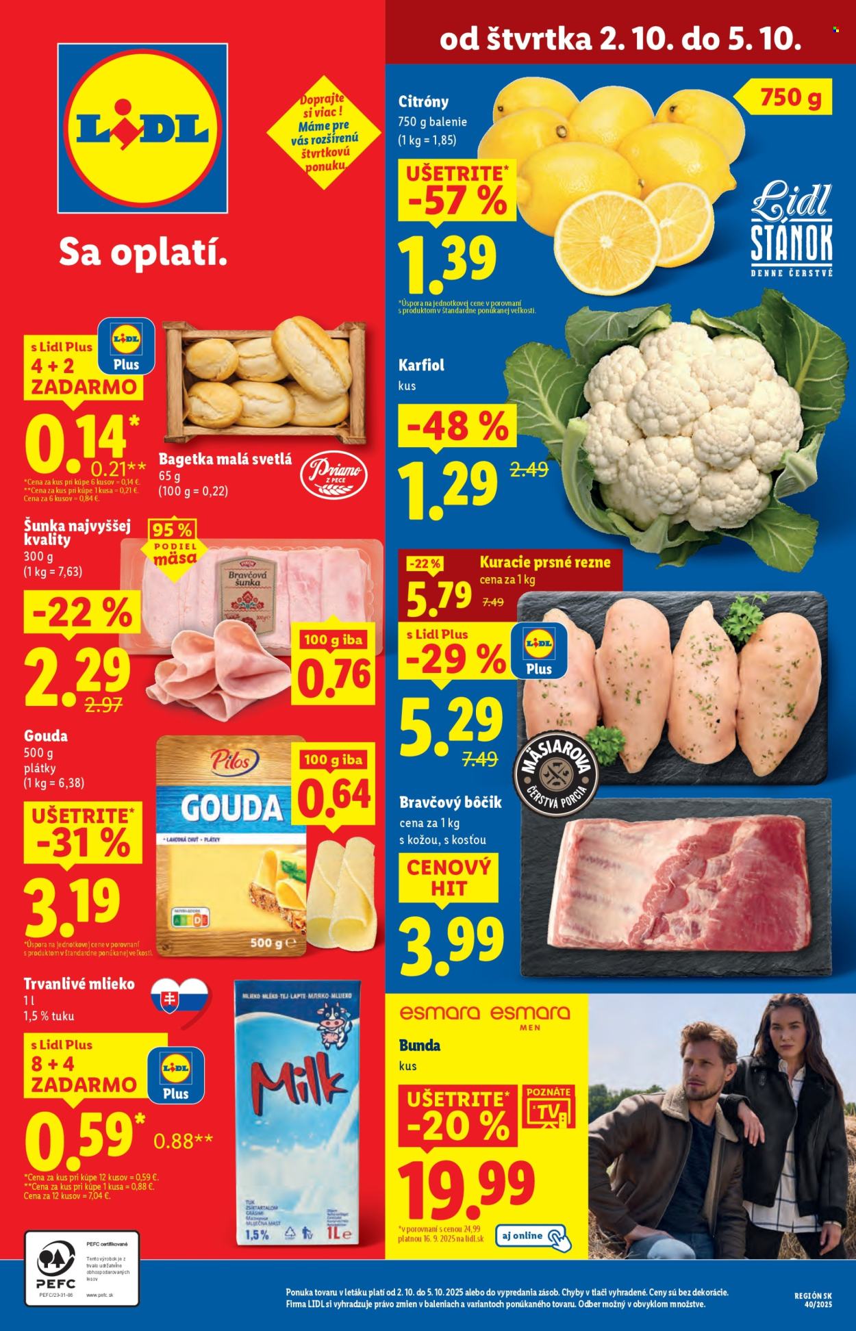 Leták Lidl - 2.10.2025 - 5.10.2025. Strana 1