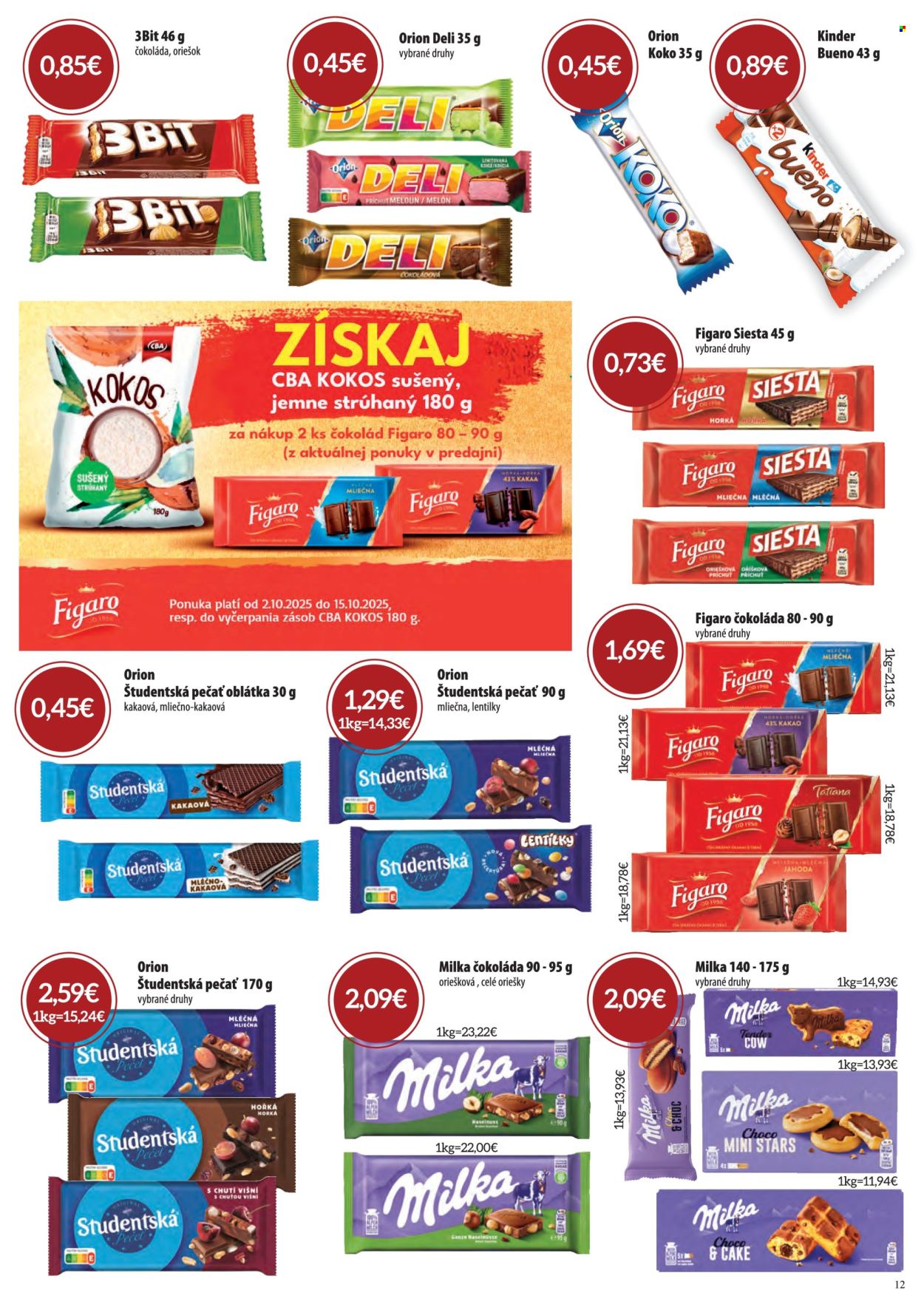 Leták CBA Komfos - 2.10.2025 - 15.10.2025. Strana 12
