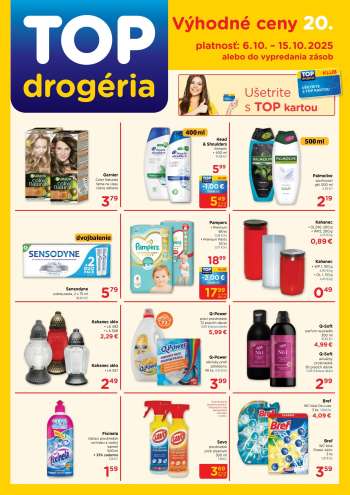 Leták TOP drogéria - 6.10.2025 - 15.10.2025.