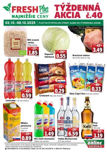 Leták FRESH - 2.10.2025 - 8.10.2025.