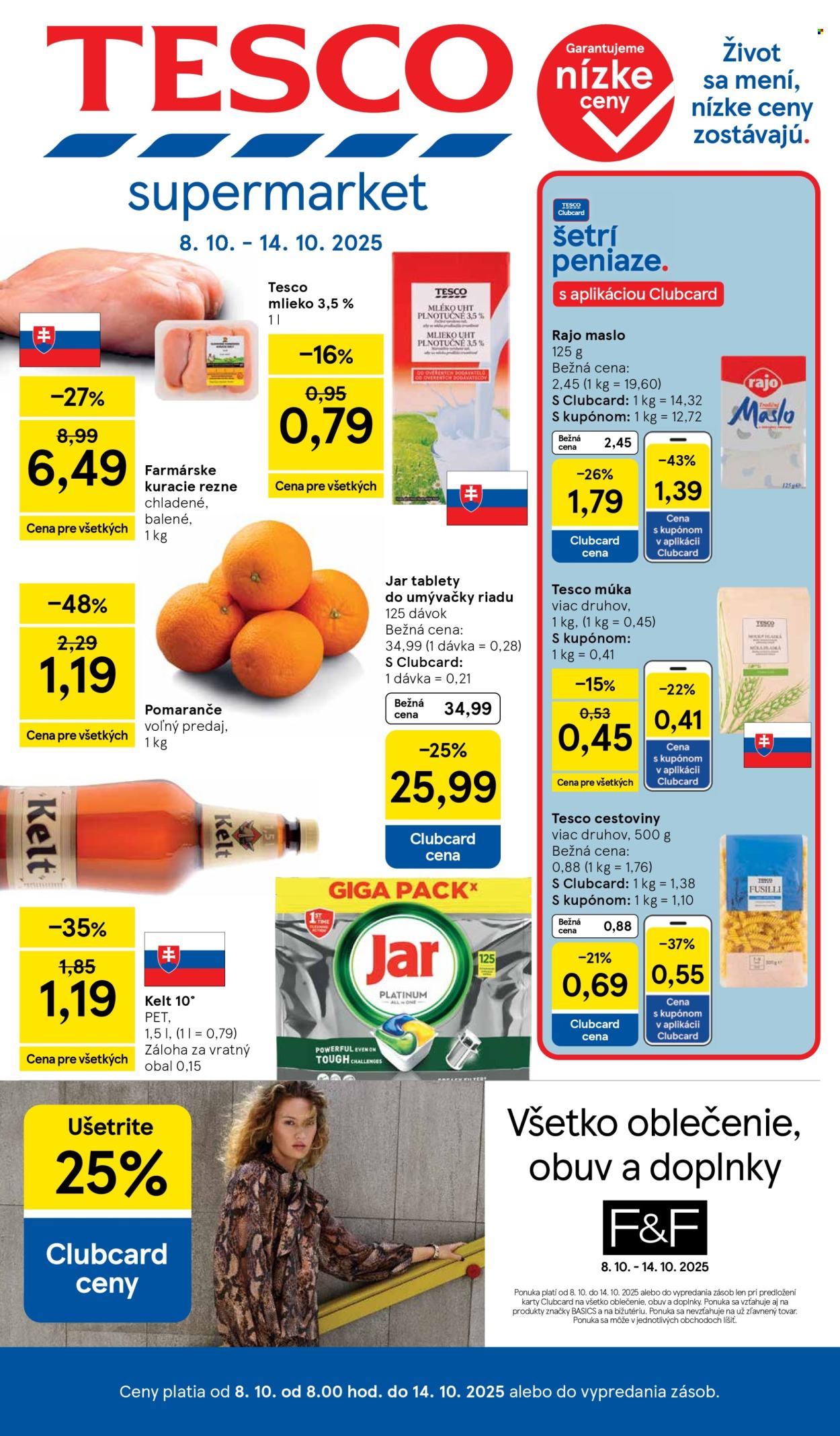 Leták TESCO supermarket - 8.10.2025 - 14.10.2025. Strana 1
