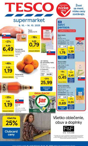 Leták TESCO supermarket - 8.10.2025 - 15.10.2025.
