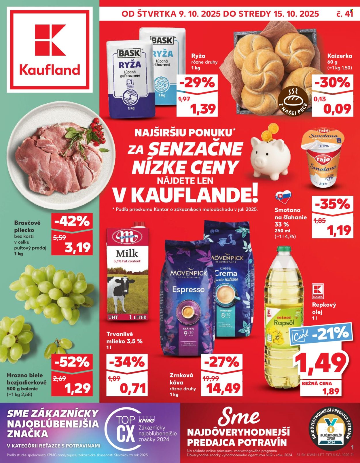 Leták Kaufland - 9.10.2025 - 15.10.2025. Strana 1