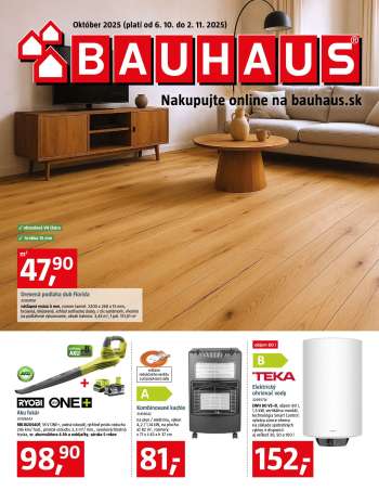 Leták Bauhaus - 6.10.2025 - 2.11.2025.