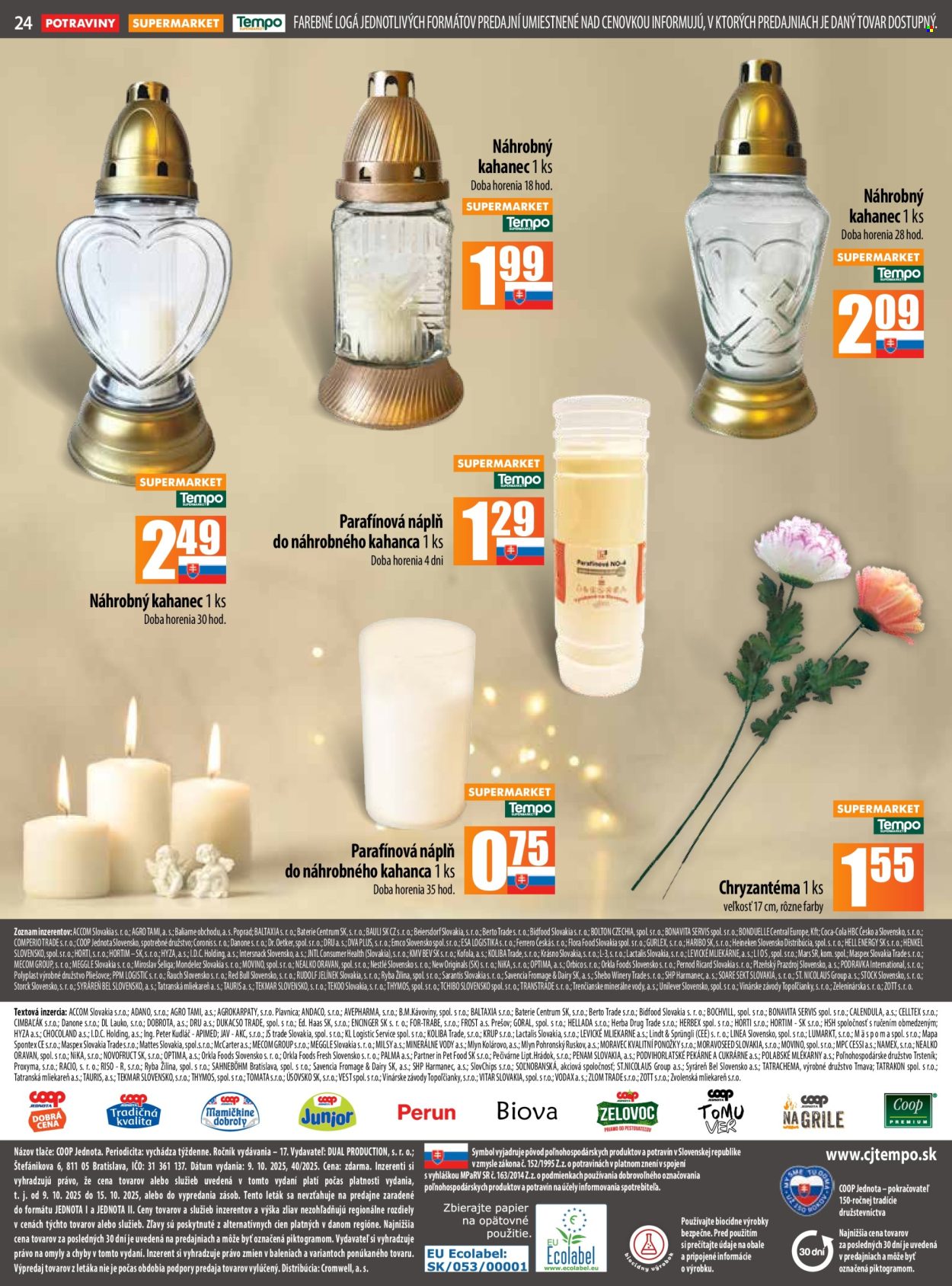Leták COOP Jednota - 9.10.2025 - 15.10.2025. Strana 24