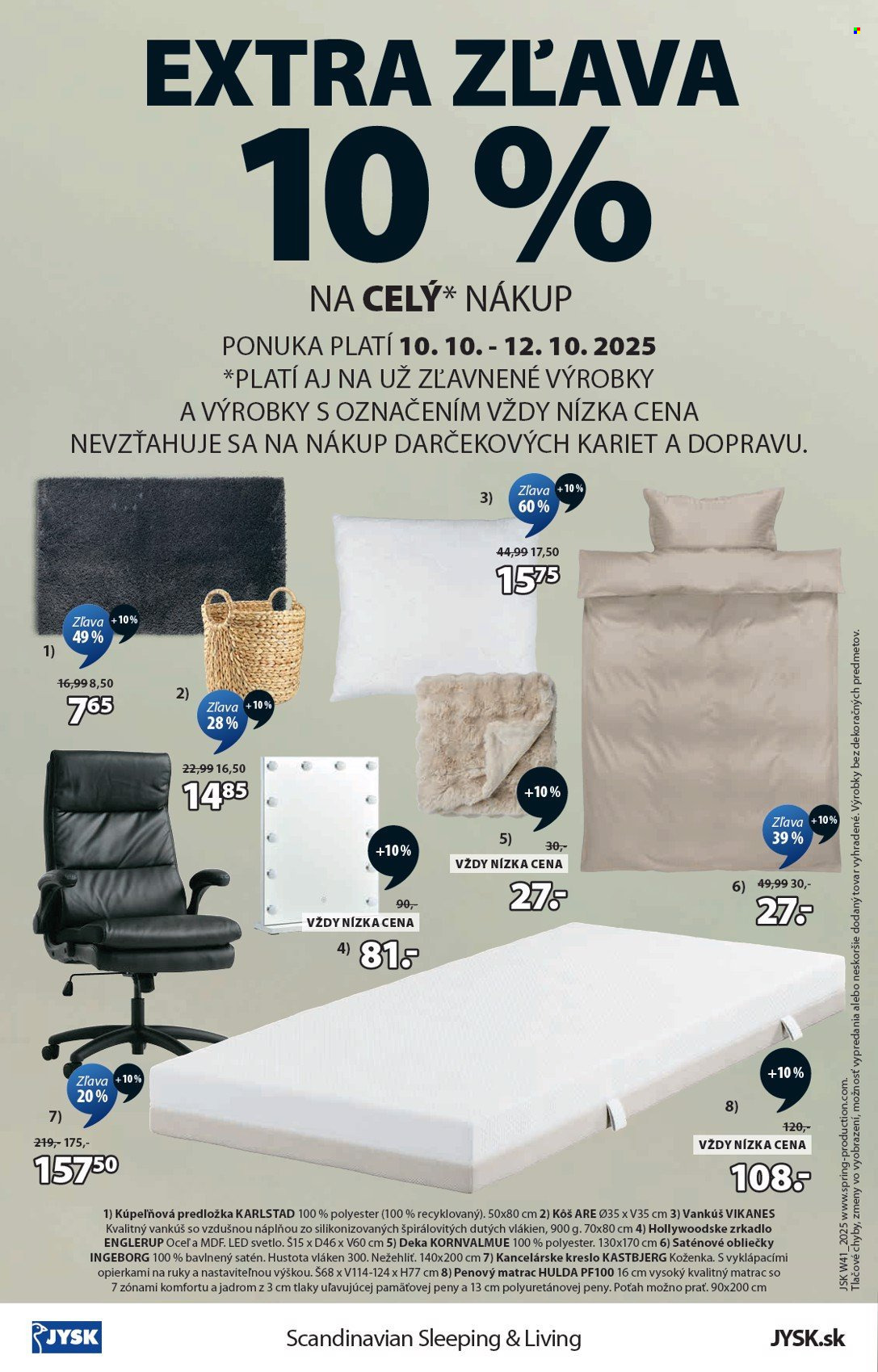Leták JYSK - 8.10.2025 - 14.10.2025. Strana 13