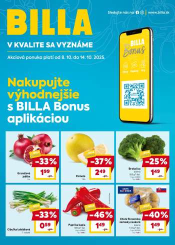 Leták Billa - 8.10.2025 - 14.10.2025.