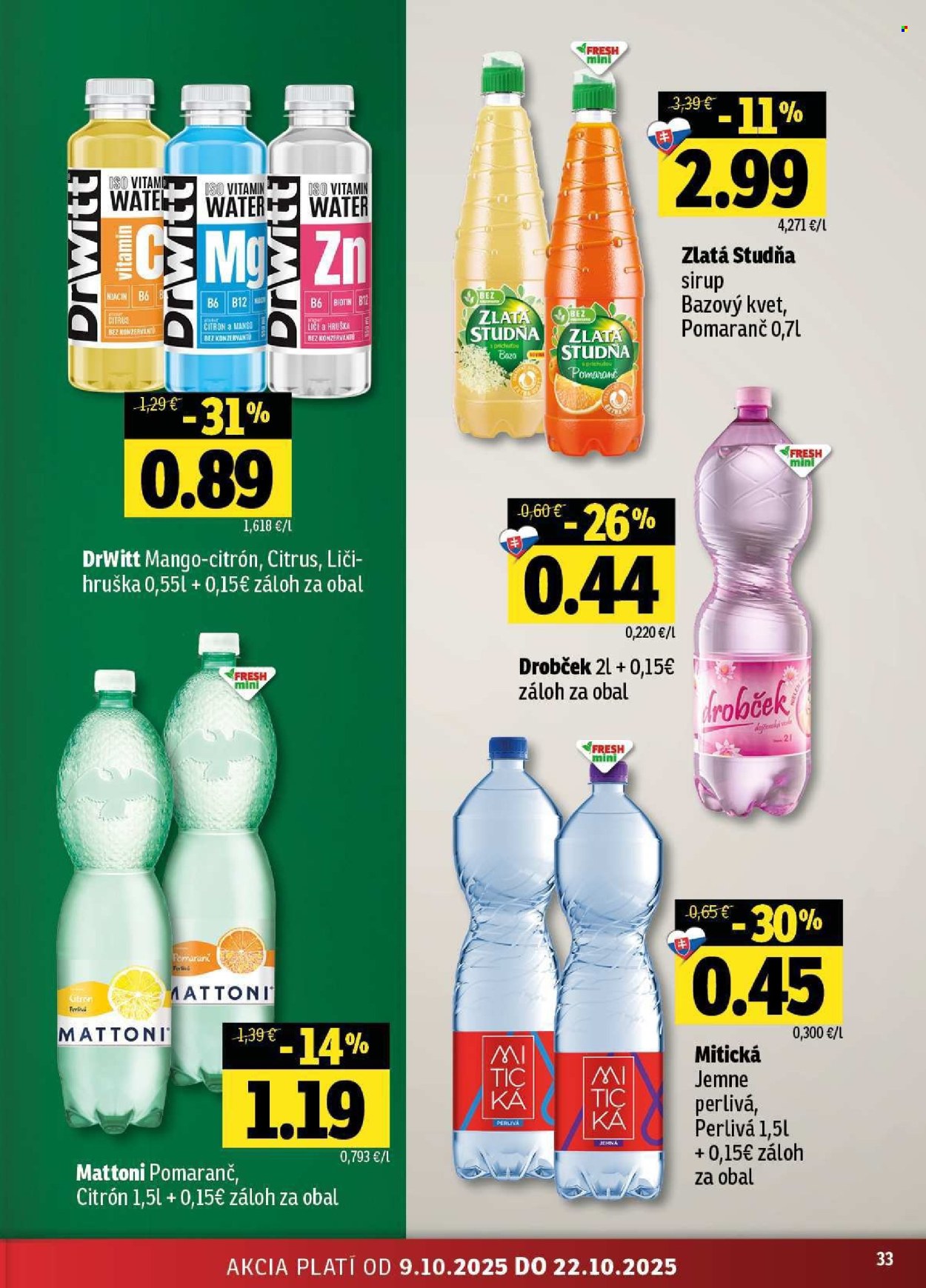 Leták FRESH - 9.10.2025 - 22.10.2025. Strana 33
