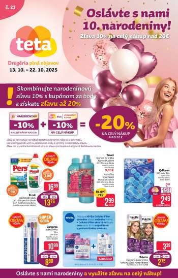 Leták Teta drogerie - 13.10.2025 - 22.10.2025.
