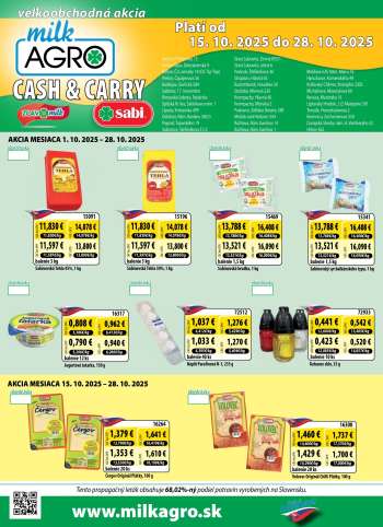 Leták Milk AGRO - 15.10.2025 - 28.10.2025.