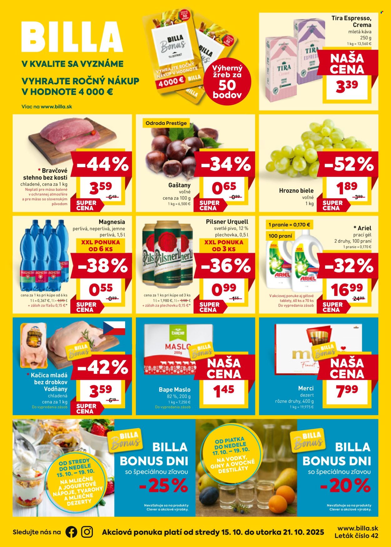 Leták Billa - 15.10.2025 - 21.10.2025. Strana 1