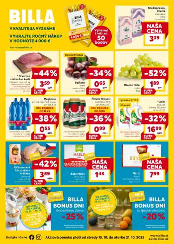 Leták Billa - 15.10.2025 - 21.10.2025.