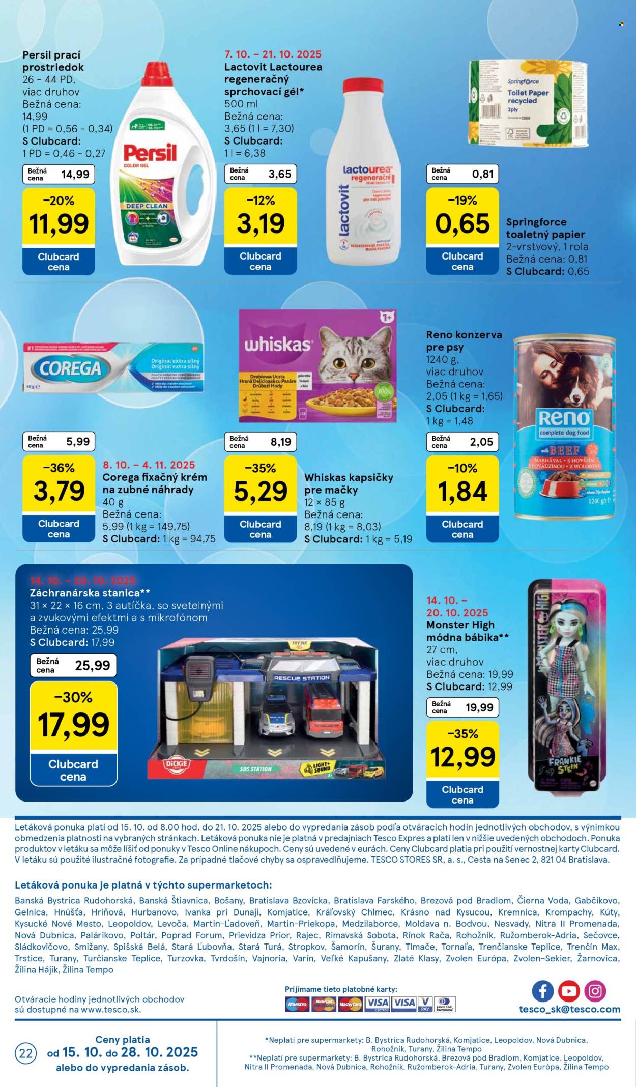 Leták TESCO supermarket - 15.10.2025 - 21.10.2025. Strana 22
