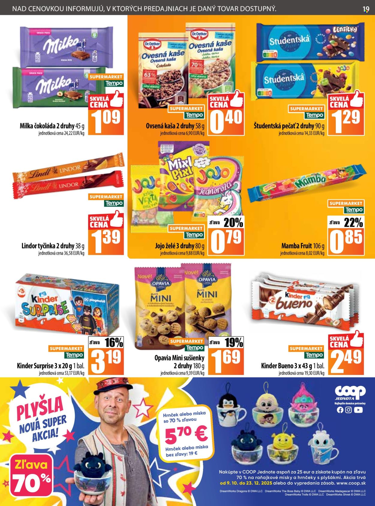 Leták COOP Jednota - 16.10.2025 - 22.10.2025. Strana 19