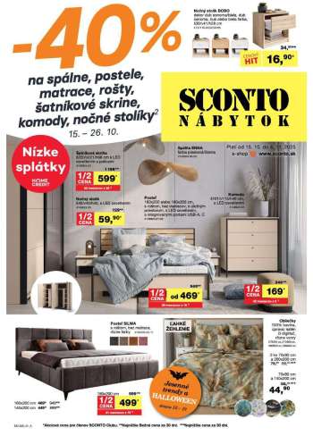Leták Sconto nábytok - 15.10.2025 - 26.10.2025.