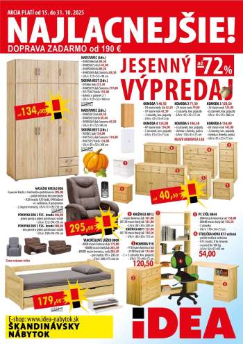 Leták IDEA nábytok - 15.10.2025 - 31.10.2025.