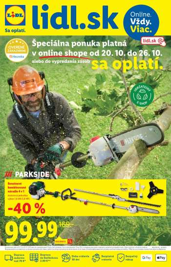 Leták Lidl - 20.10.2025 - 26.10.2025.
