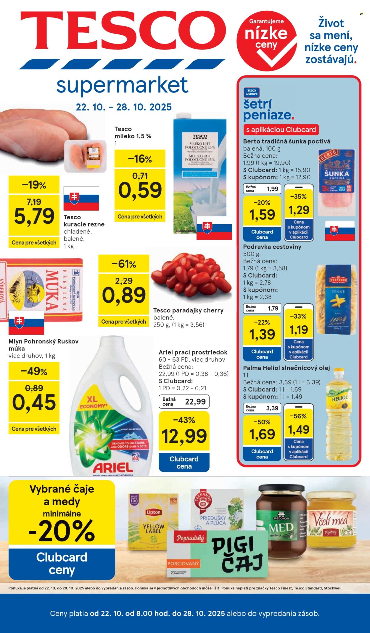 Leták TESCO supermarket - 22.10.2025 - 28.10.2025. Strana 1