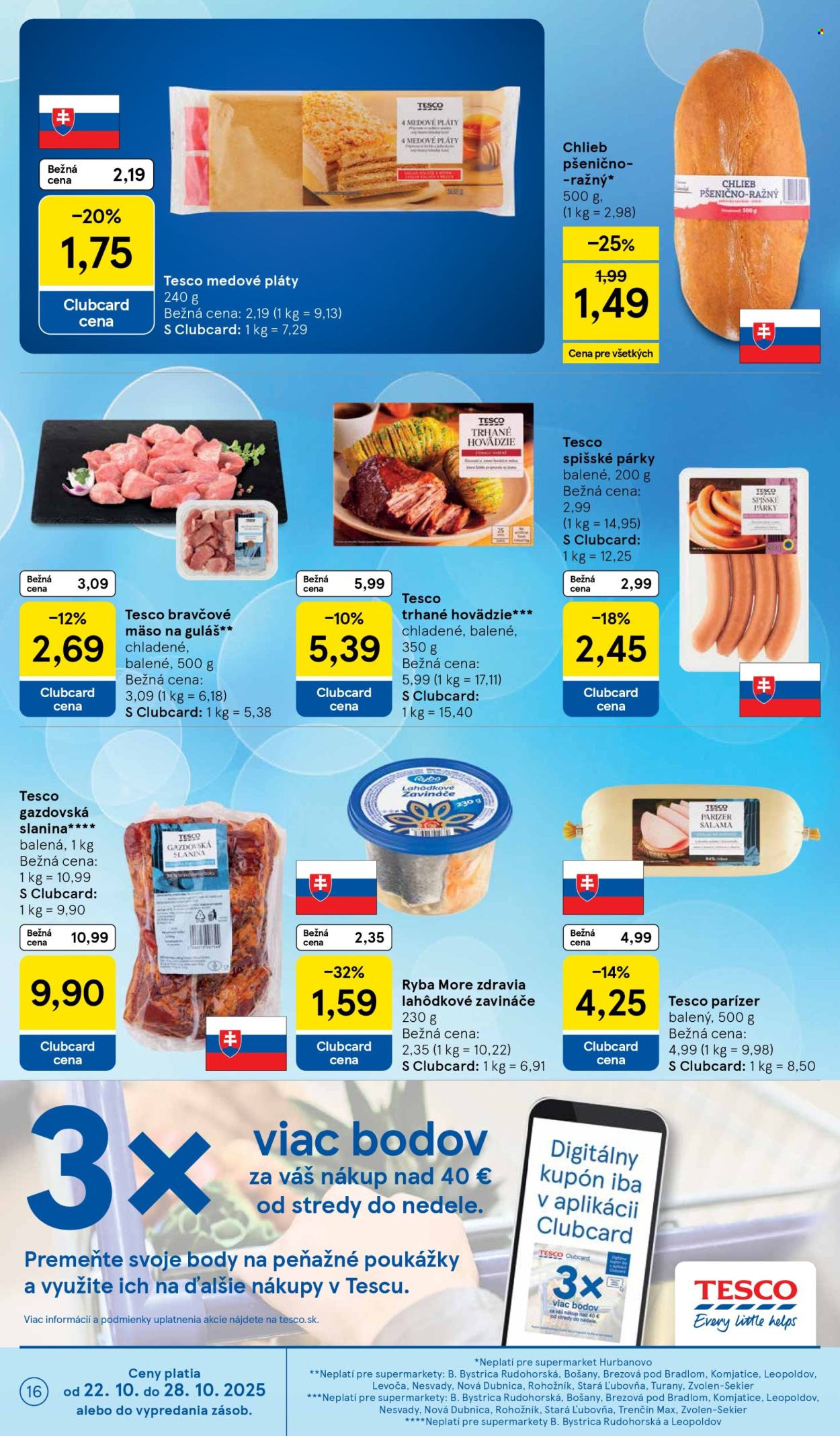 Leták TESCO supermarket - 22.10.2025 - 28.10.2025. Strana 16