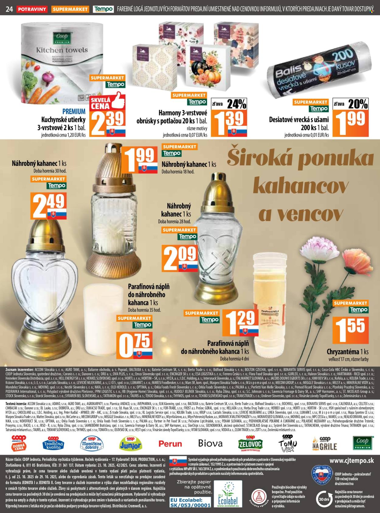 Leták COOP Jednota - 23.10.2025 - 29.10.2025. Strana 24