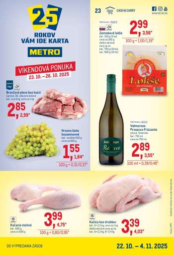 Leták Metro - 22.10.2025 - 4.11.2025.