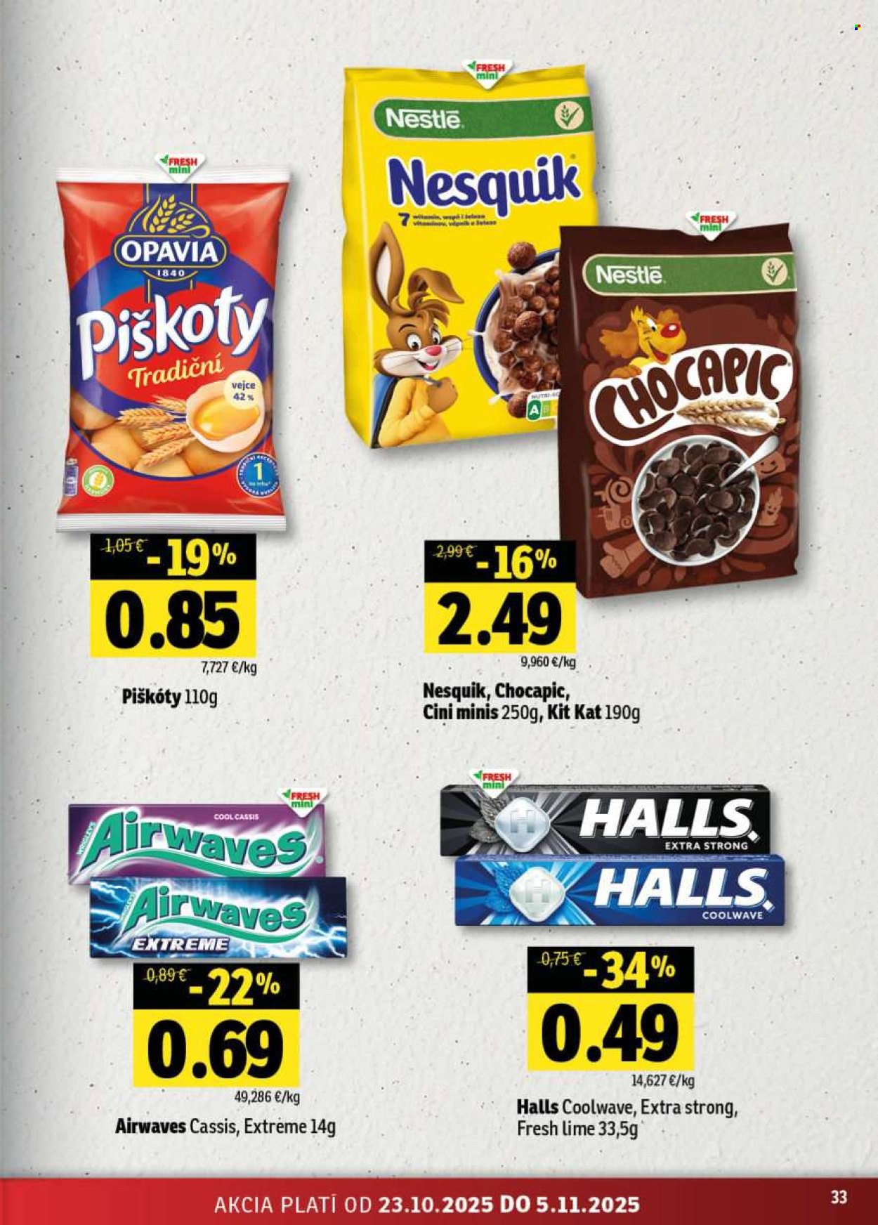 Leták FRESH - 23.10.2025 - 5.11.2025. Strana 33