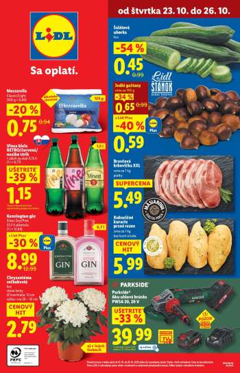 Leták Lidl - 23.10.2025 - 26.10.2025.