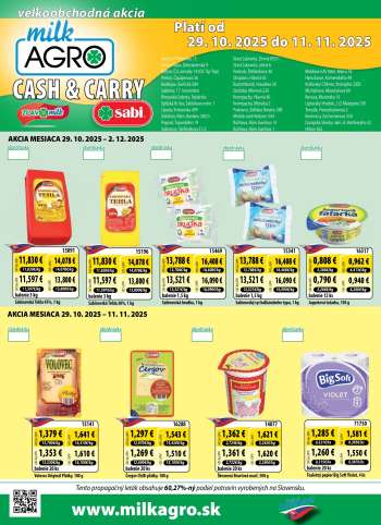 Leták Milk AGRO - 29.10.2025 - 11.11.2025.
