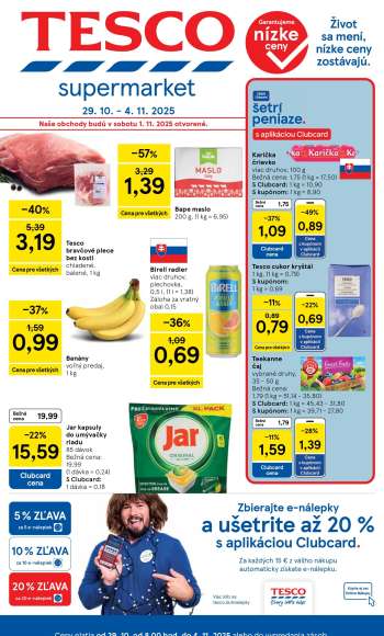 Leták TESCO supermarket - 29.10.2025 - 4.11.2025.