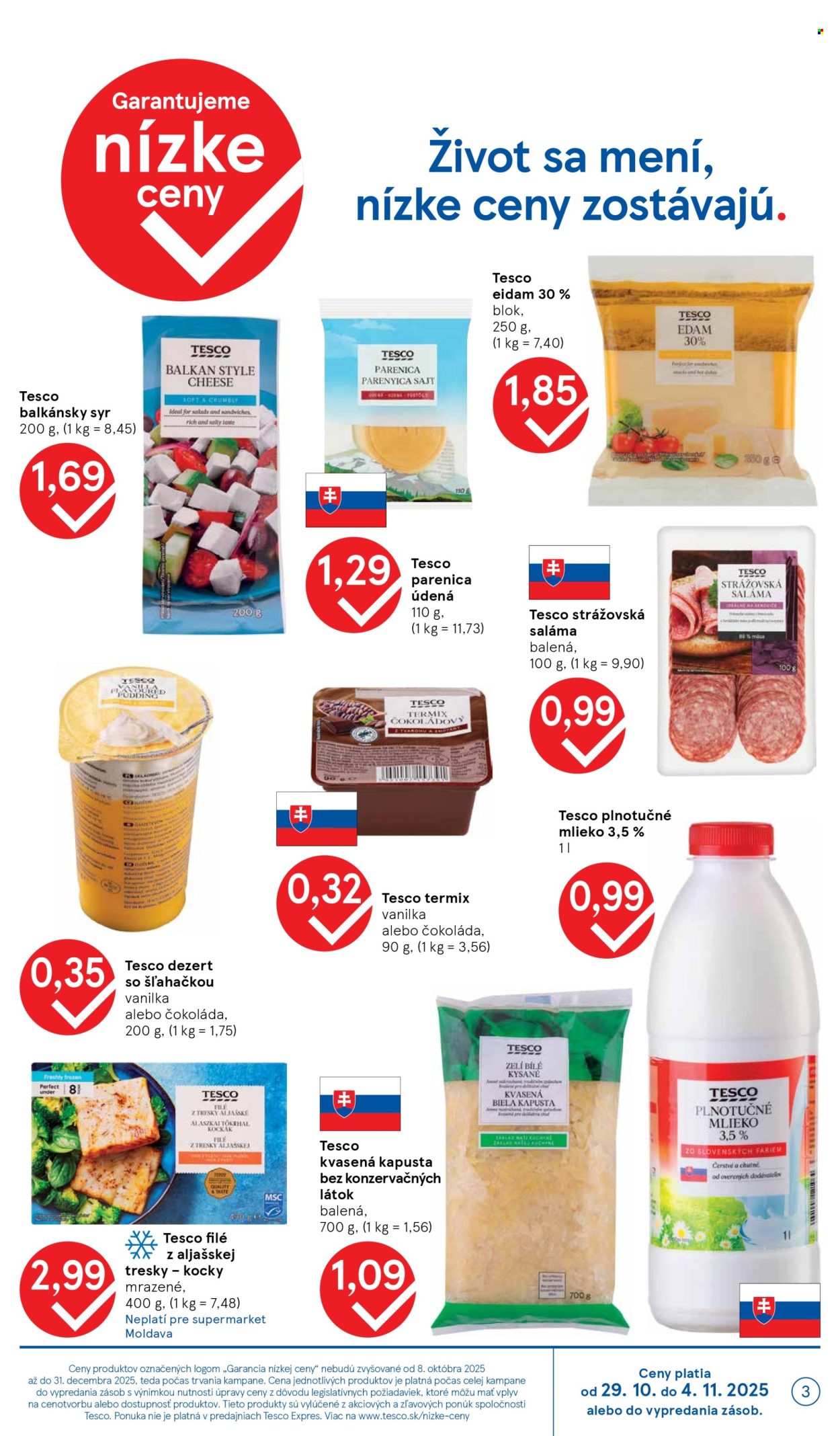 Leták TESCO supermarket - 29.10.2025 - 4.11.2025. Strana 3