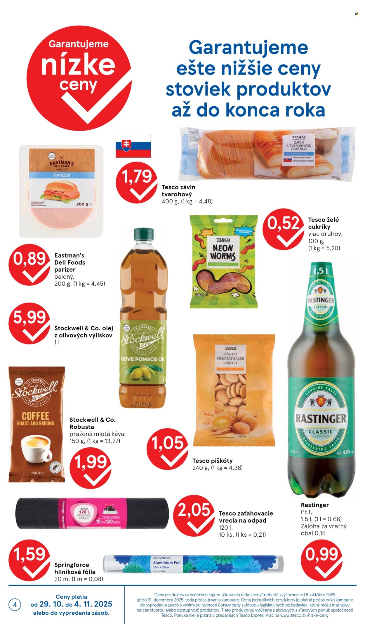 Leták TESCO supermarket - 29.10.2025 - 4.11.2025. Strana 4