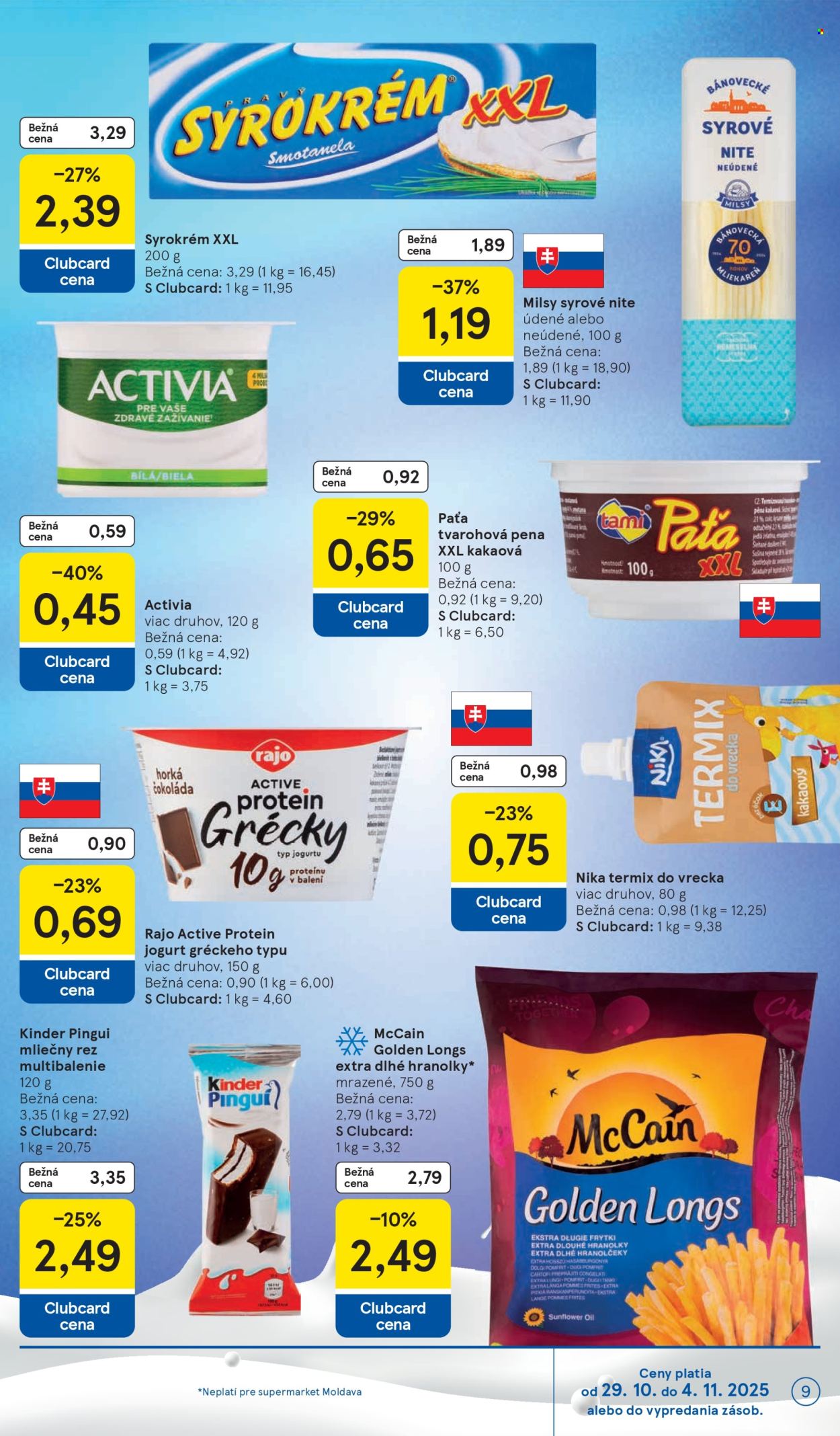 Leták TESCO supermarket - 29.10.2025 - 4.11.2025. Strana 9