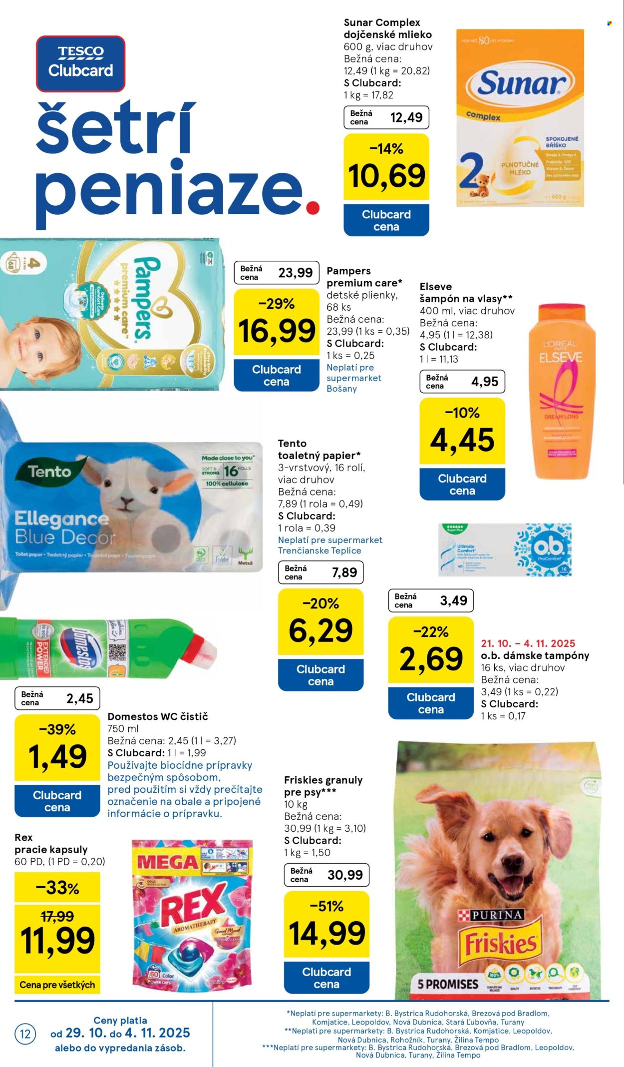 Leták TESCO supermarket - 29.10.2025 - 4.11.2025. Strana 12